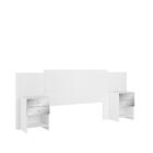 Cabeceira Thb Formosa Glass 138 E 158 Com 2 Mesa De Cabeceira