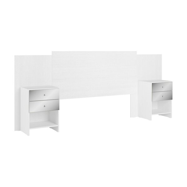 Cabeceira Thb Formosa Glass 138 E 158 Com 2 Mesa De Cabeceira