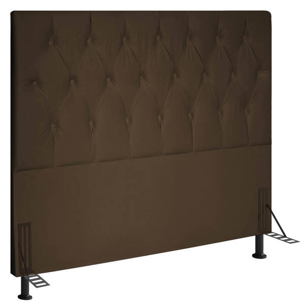 Cabeceira Topázio Para Cama Box King 195 Cm Suede - D'rossi -