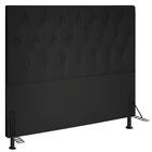 Cabeceira Topázio Para Cama Box King 195 Cm Suede Preto - D'r