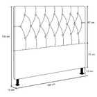 Cabeceira Topázio Para Cama Box Queen 160 Cm Linho Cinza - D'