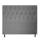 Cabeceira Topázio Para Cama Box Queen 160 Cm Linho Cinza - D'