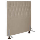 Cabeceira Topázio Para Cama Box Solteiro 90 Cm Suede Bege - D