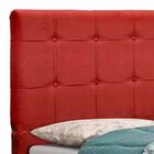 Cabeceira Tóquio Para Cama Box Solteiro 100 Cm Suede Vermelho