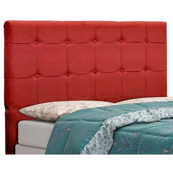Cabeceira Tóquio Para Cama Box Solteiro 100 Cm Suede Vermelho