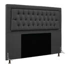 Cabeceira Turquesa Para Cama Box Casal 140 Cm Linho Grafite -