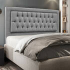 Cabeceira Turquesa Para Cama Box Queen 160 Linho Cinza - D'ro