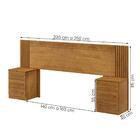 Cabeceira Valencia Quarto Casal/queen Com Mesa De Cabeceira