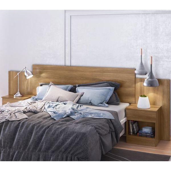 Cabeceira Valentina Com Mesa De Cabeceira Móveis Rudrack Mel