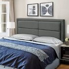 Cabeceira Veludo Estoril Dobuê Cinza