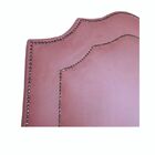 Cabeceira Veludo Rosê Provençal  Dupla Tacha 90x70 -solteiro