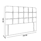 Cabeceira Veneza Cama Box Casal 140cm Suede Preto M11 - D'ros