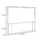 Cabeceira Veneza Corano Preto Solteiro 0,90cm Spezzia