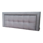 Cabeceira Veneza Diamond 05 1 Linha Linho Cinza Casal 140 X 6