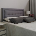 Cabeceira Veneza Diamond 05 1 Linha Linho Cinza Casal 140 X 6