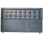 Cabeceira Veneza Diamond Cinza 10 2 Linhas Suede Liso King 19