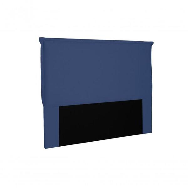 Cabeceira Veneza Suede Veludo Azul Casal Spezzia