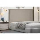 Cabeceira Veneza Suede Veludo Bege King 195cm Spezzia