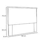 Cabeceira Veneza Suede Veludo Bege Solteiro 0,90cm Spezzia