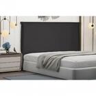 Cabeceira Veneza Suede Veludo Preto Casal Spezzia