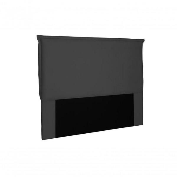 Cabeceira Veneza Suede Veludo Preto Queen 160cm Spezzia