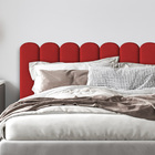 Cabeceira Vermelha Estofada Nuvem Para Cama Casal Queen