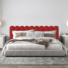 Cabeceira Vermelha Estofada Nuvem Para Cama Casal Queen