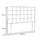 Cabeceira Verona Corano Bege King 195cm Spezzia