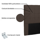 Cabeceira Verona Para Cama Box Casal 140 Cm Suede Café S04 -