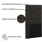 Cabeceira Verona Para Cama Box King 195 Cm Corino Marrom - D'