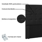Cabeceira Verona Para Cama Box King 195 Cm Corino Preto S04 -