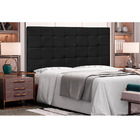 Cabeceira Verona Para Cama Box Solteiro 90 Cm Corino Preto S0