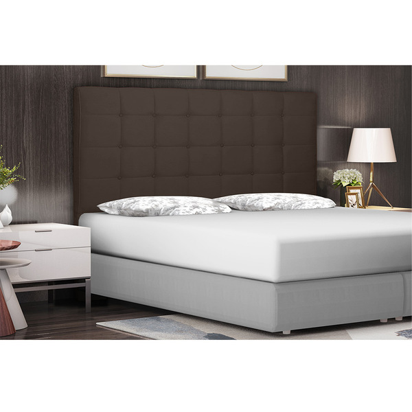 Cabeceira Verona Para Cama Box Solteiro 90 Cm Suede Café S04