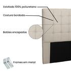 Cabeceira Verona Suede Bege Casal Spezzia