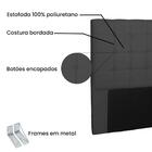 Cabeceira Verona Suede Preto Solteiro 0,90cm Spezzia