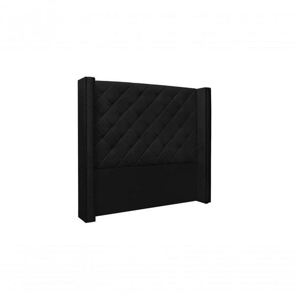 Cabeceira Vicenza Corano Preto King 195cm Spezzia