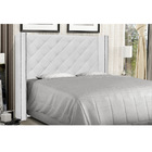 Cabeceira Vicenza Para Cama Box King 195 Cm Corino Branco S04