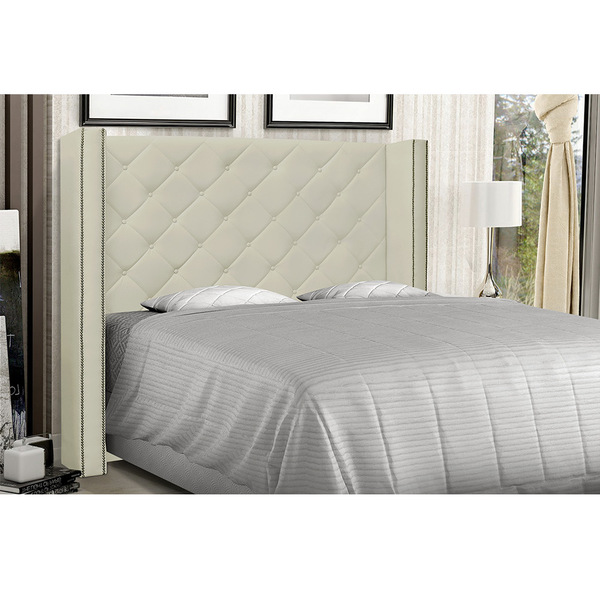 Cabeceira Vicenza Para Cama Box Solteiro 90 Cm Corino Bege S0