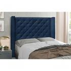 Cabeceira Vicenza Suede Azul Casal Spezzia