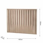 Cabeceira Vicenza Veludo Design Italiano. Bege Escuro