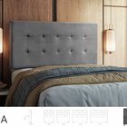 Cabeceira Viena Casal Costura E Capitonê 1,40 Cm Cinza