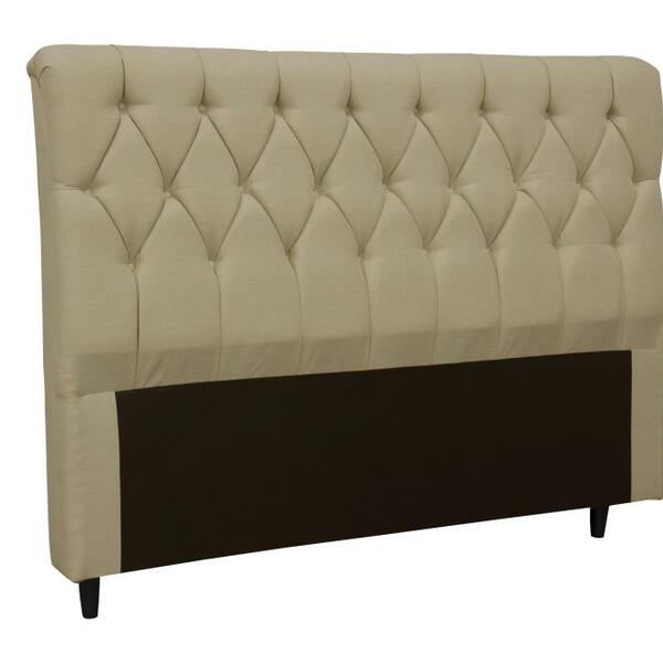 Cabeceira Viena Plus Casal 1,40 Linho Creme - Simbal