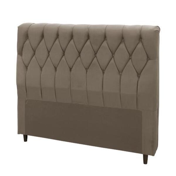 Cabeceira Viena Plus King Size 1950mm Suede Bege - Simbal