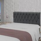 Cabeceira Viena Plus King Size 1950mm Suede Cinza - Simbal