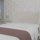 Cabeceira Viena Plus Queen 1600mm Veludo Adar Off White - Sim