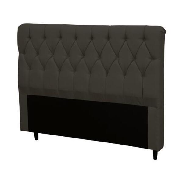 Cabeceira Viena Plus Viúva 1000mm Veludo Adar Marrom - Simbal