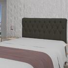 Cabeceira Viena Plus Viúva 1000mm Veludo Adar Marrom - Simbal