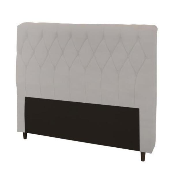Cabeceira Viena Plus Viúva 1000mm Veludo Adar Off White - Sim