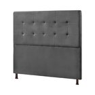 Cabeceira Viena Solteiro Costura E Capitonê 0,90 Cm Cinza