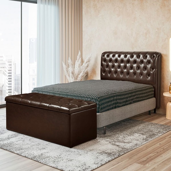 Cabeceira Viserys Queen Facto Tabaco 160cm Bnn Decor